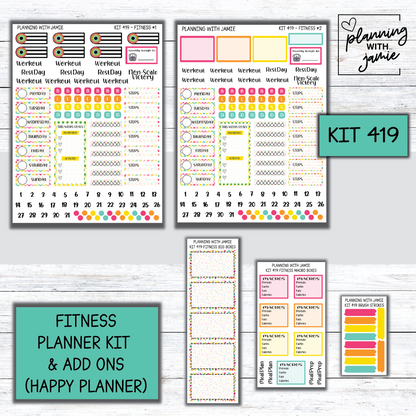 Kit 419 Weekly Fitness Sticker Kit