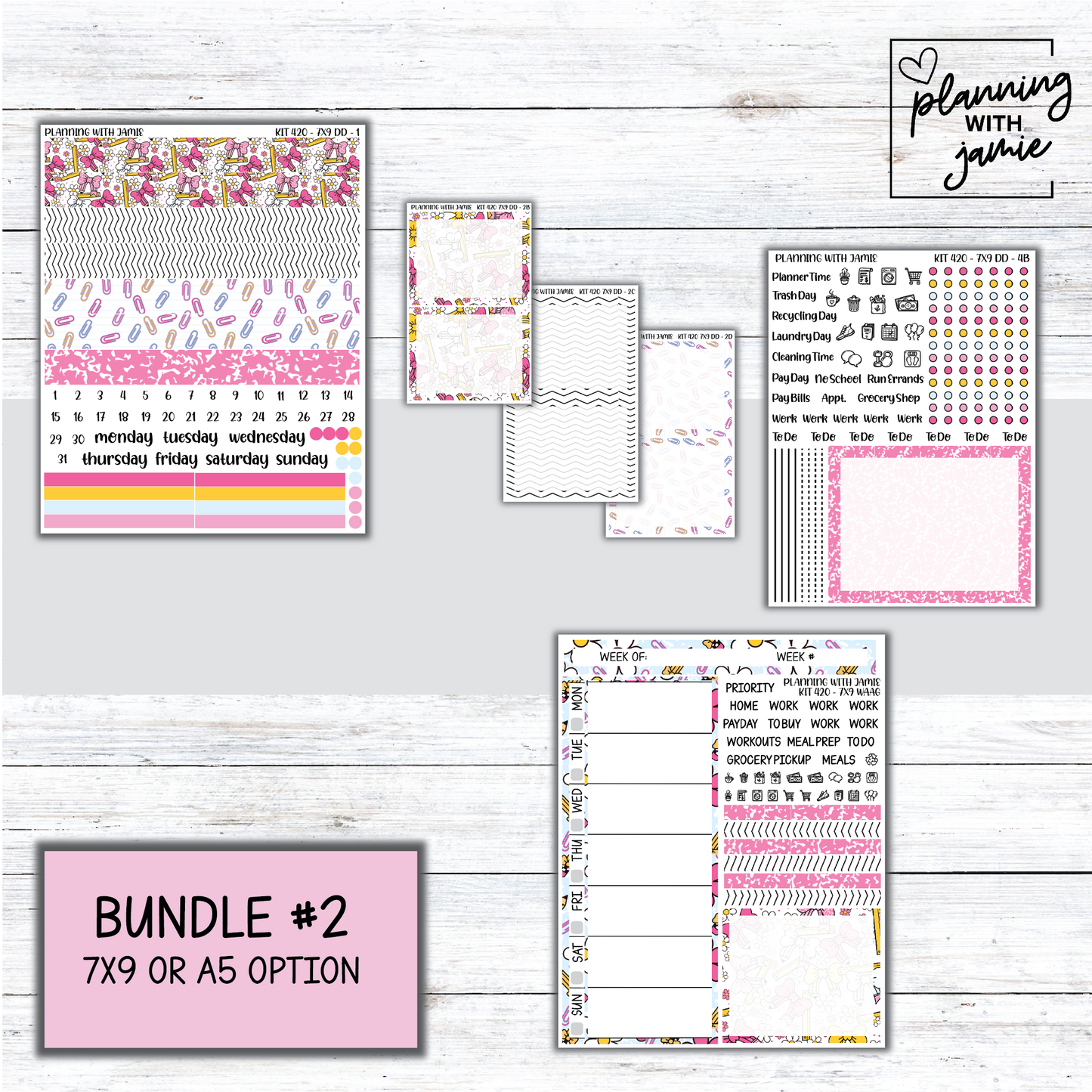 Kit 420 Erin Condren Daily Duo Sticker Kit