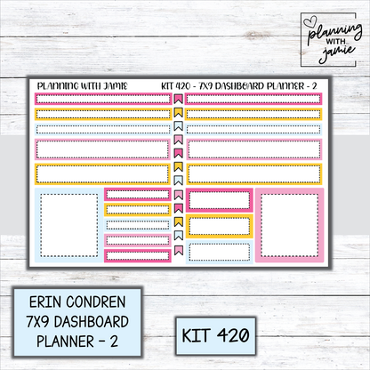 Kit 420 Erin Condren Dashboard Planner Sticker Kit