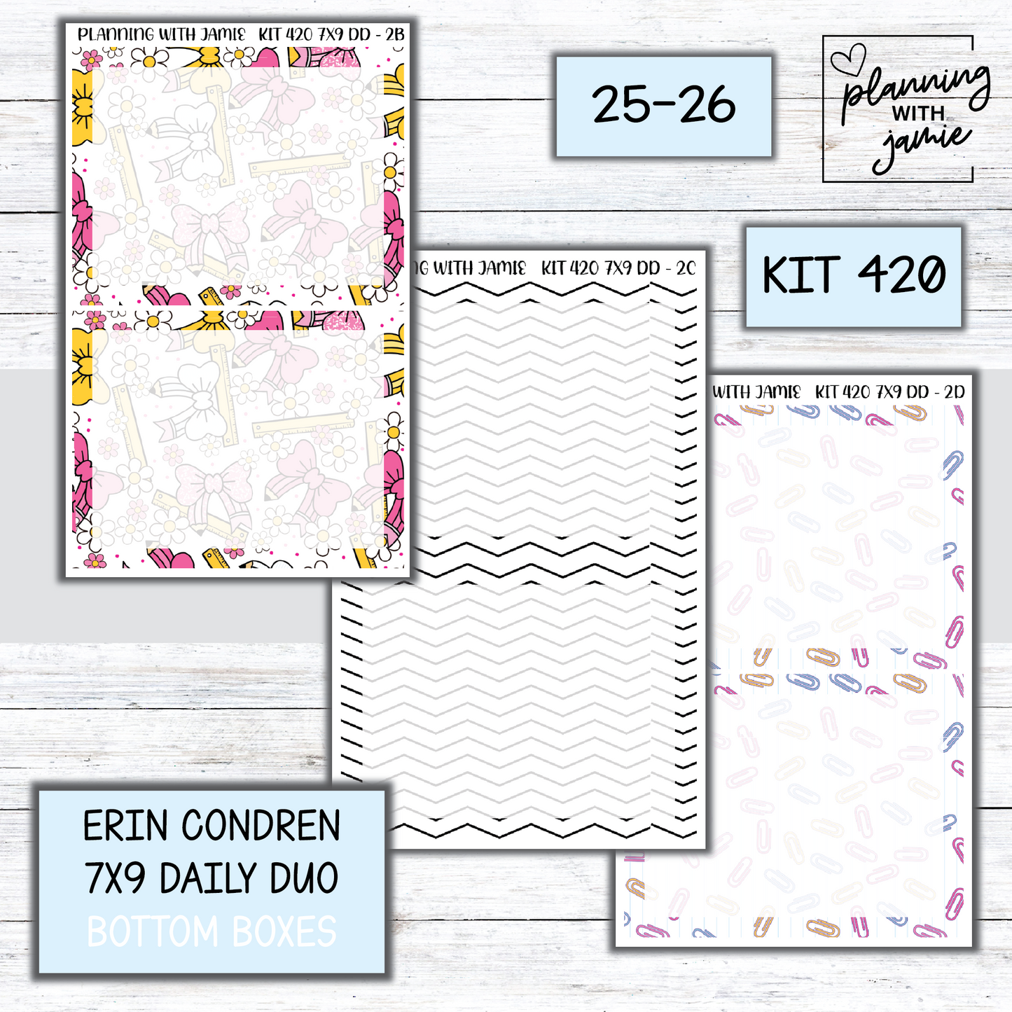 Kit 420 Erin Condren Daily Duo Sticker Kit