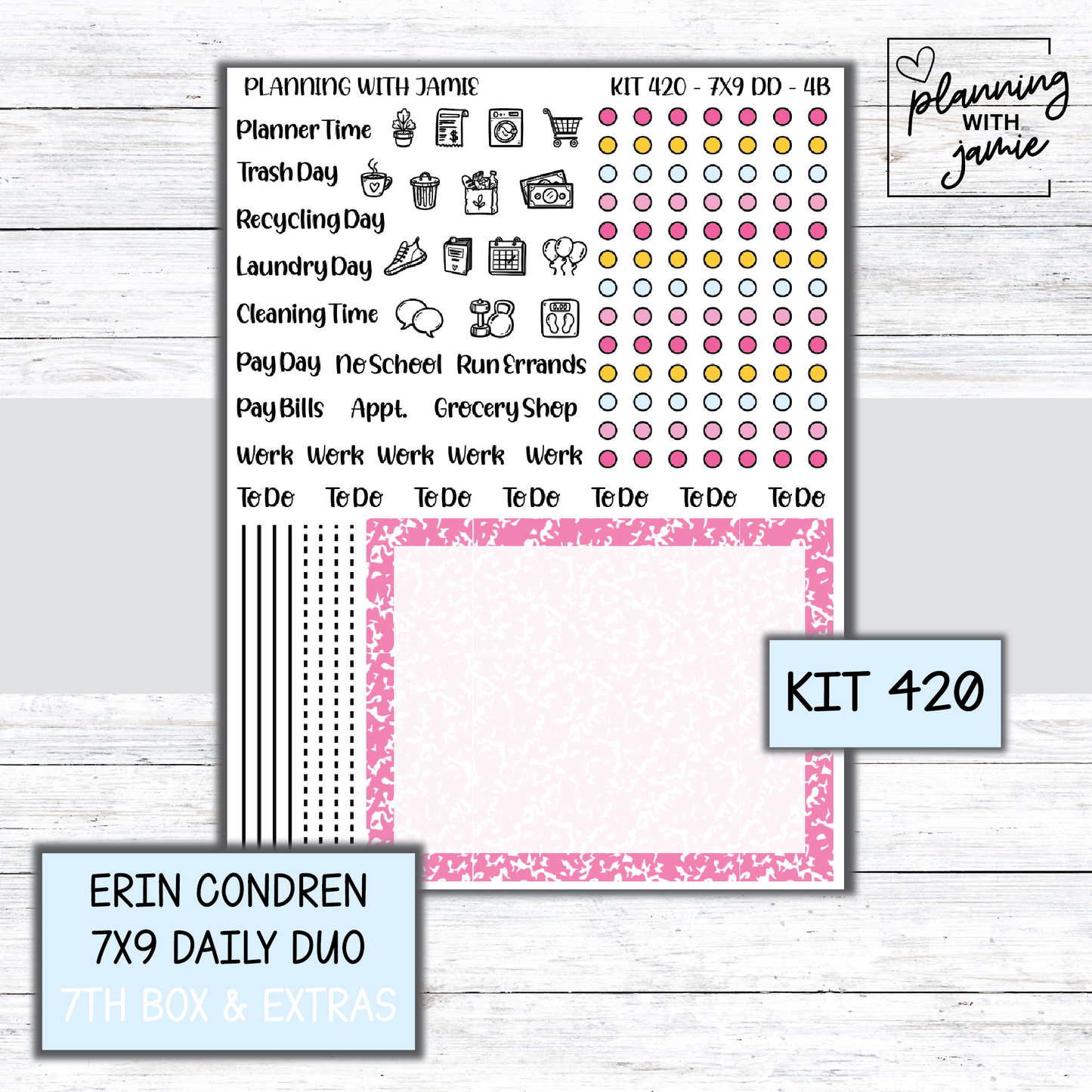 Kit 420 Erin Condren Daily Duo Sticker Kit