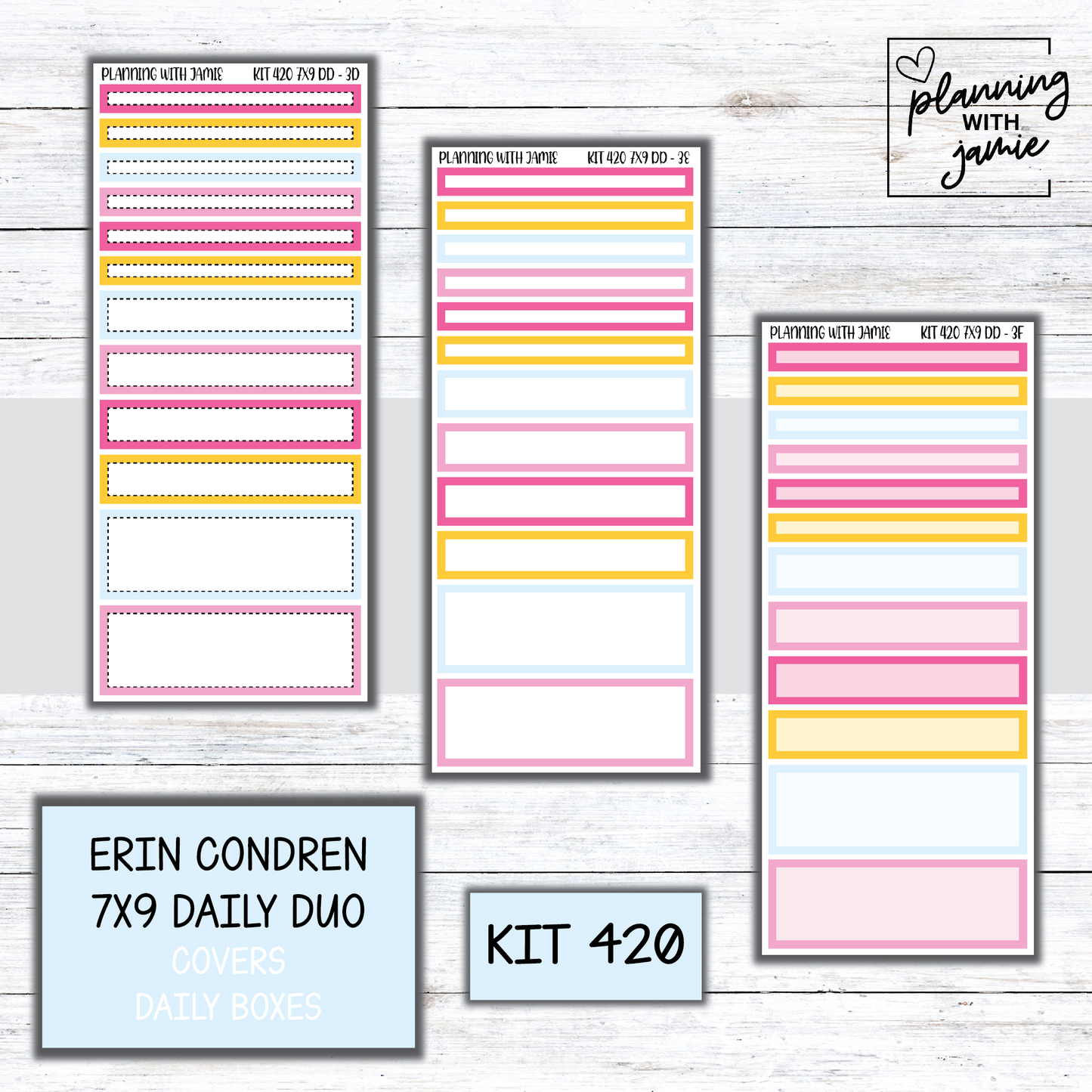 Kit 420 Erin Condren Daily Duo Sticker Kit