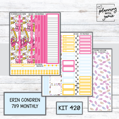 KIT 420 Erin Condren 7X9 OR A5 Monthly Kit