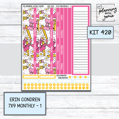 KIT 420 Erin Condren 7X9 OR A5 Monthly Kit