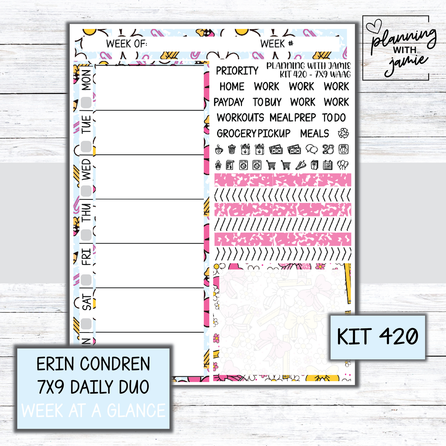 Kit 420 Week At A Glance Sticker