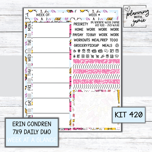 Kit 420 Week At A Glance Sticker