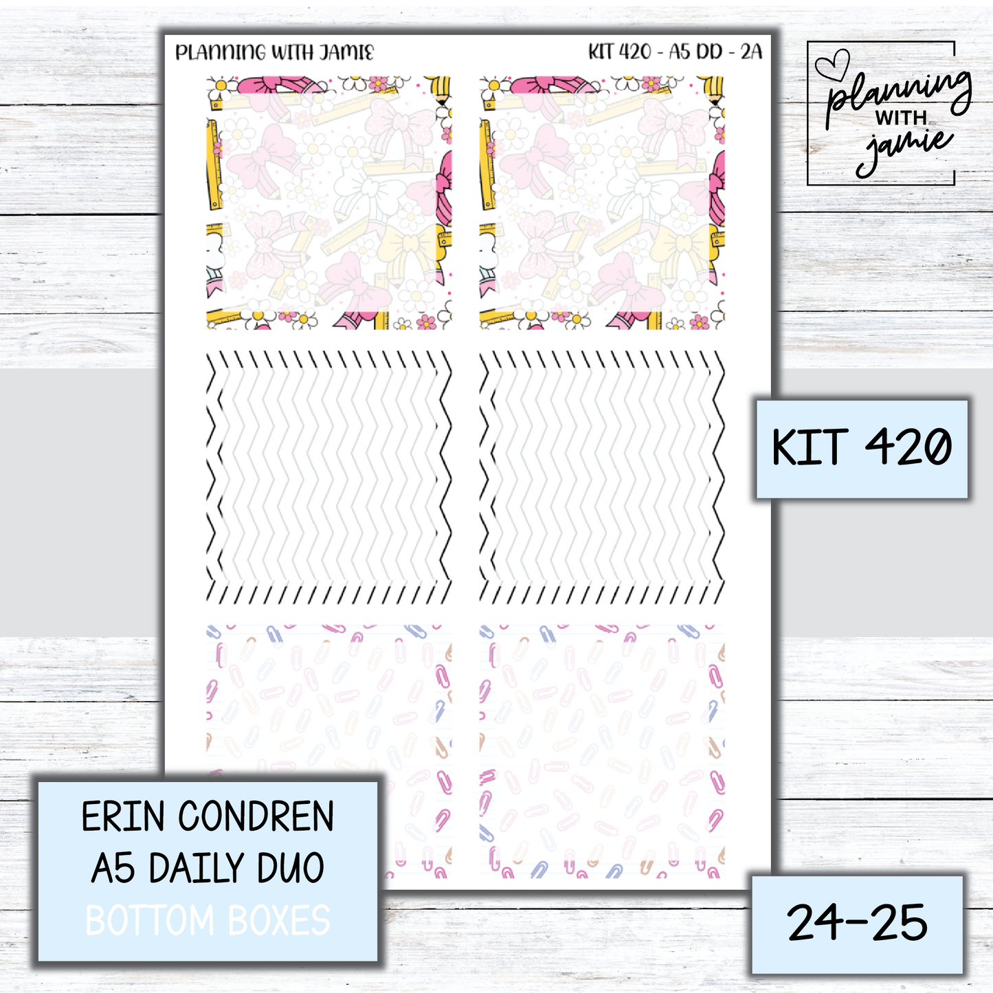 Kit 420 Erin Condren Daily Duo Sticker Kit