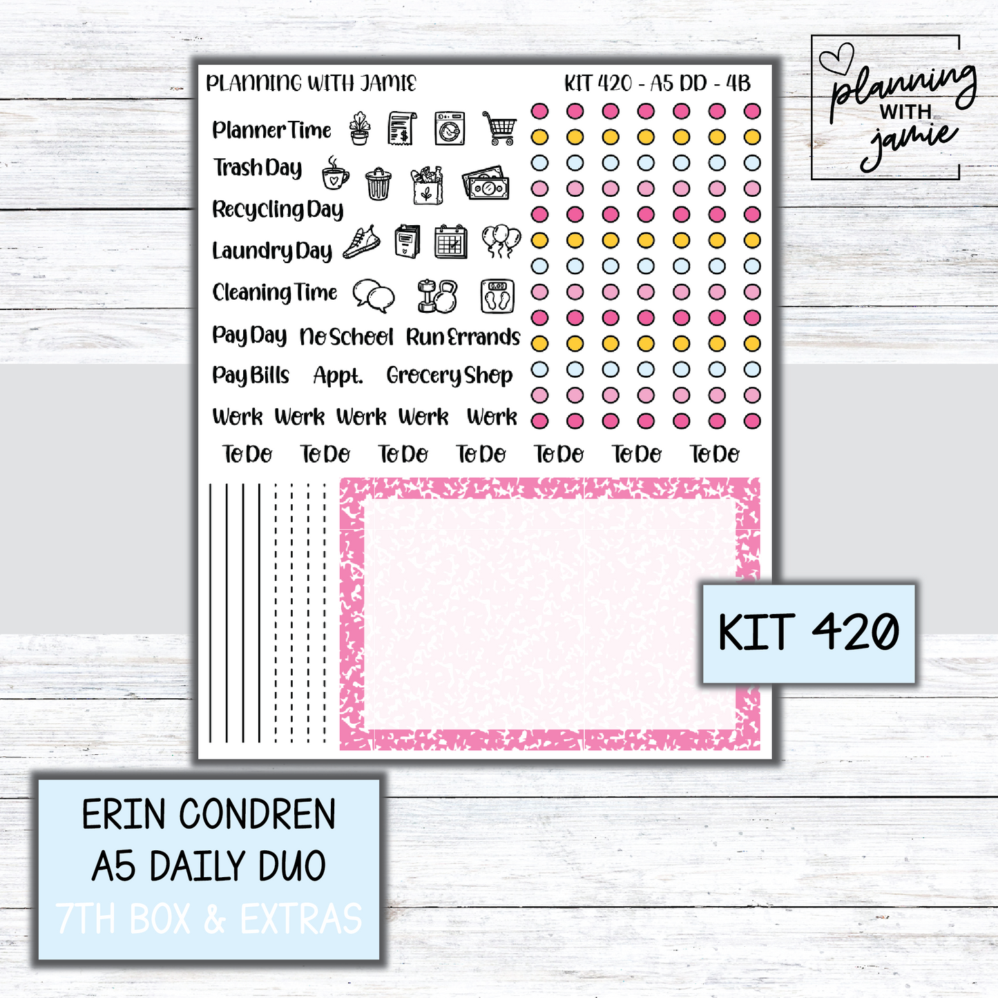 Kit 420 Erin Condren Daily Duo Sticker Kit