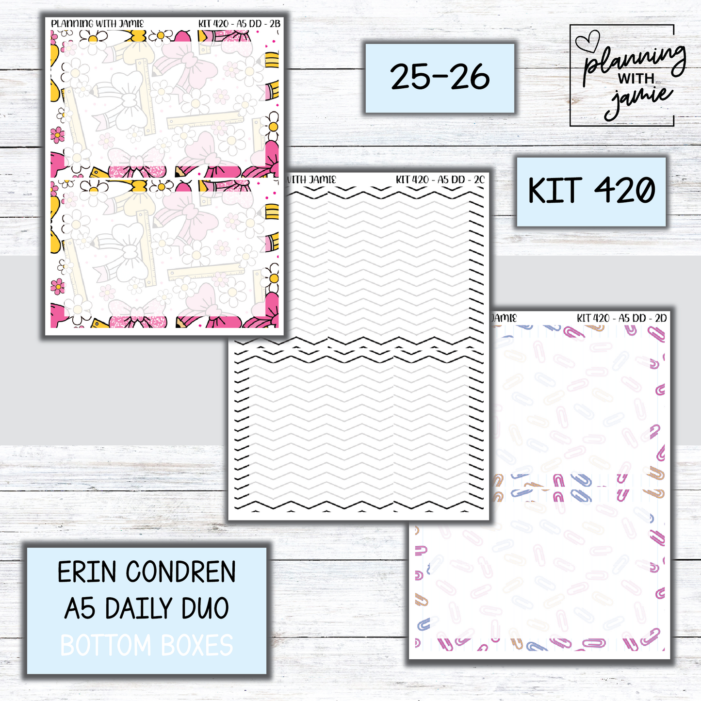 Kit 420 Erin Condren Daily Duo Sticker Kit