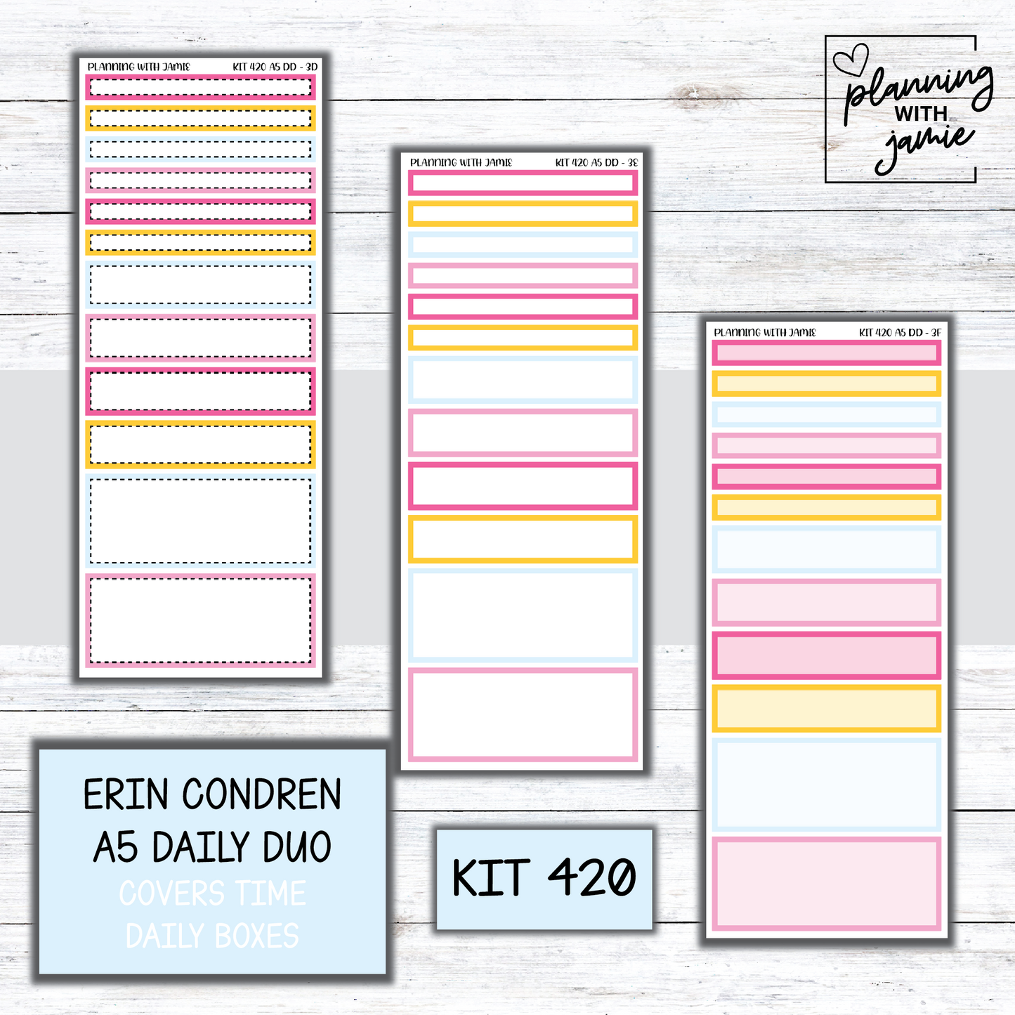 Kit 420 Erin Condren Daily Duo Sticker Kit