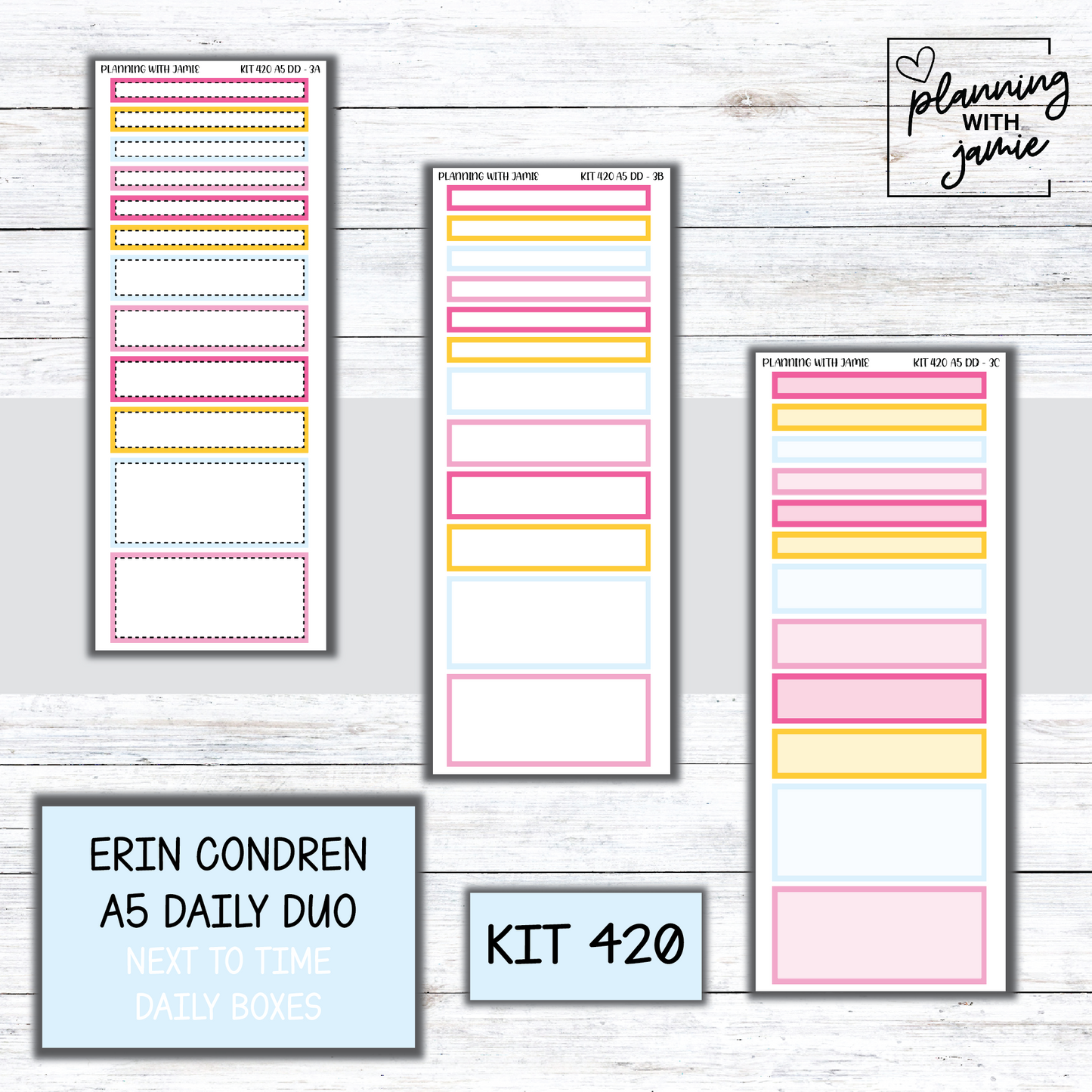 Kit 420 Erin Condren Daily Duo Sticker Kit