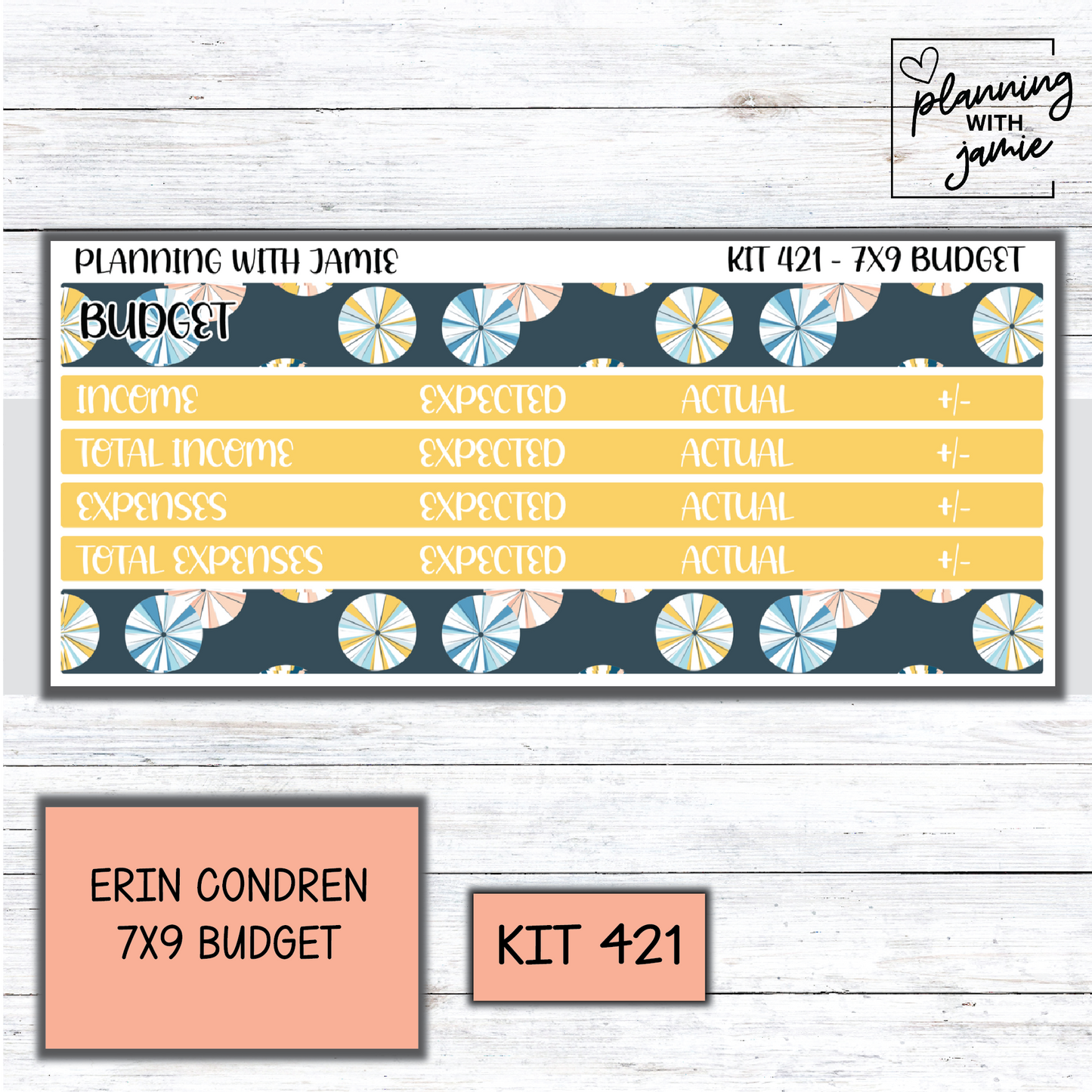 Kit 421 7x9 Budget Sticker Kit