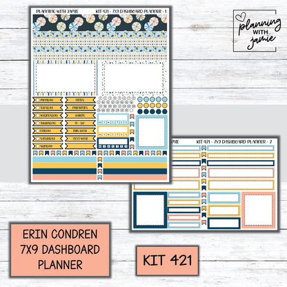 Kit 421 Erin Condren Dashboard Planner Sticker Kit