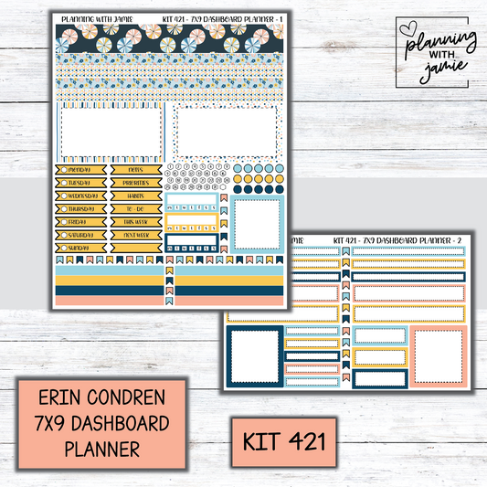 Kit 421 Erin Condren Dashboard Planner Sticker Kit