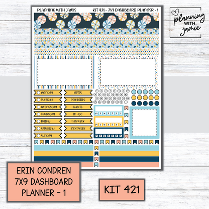 Kit 421 Erin Condren Dashboard Planner Sticker Kit