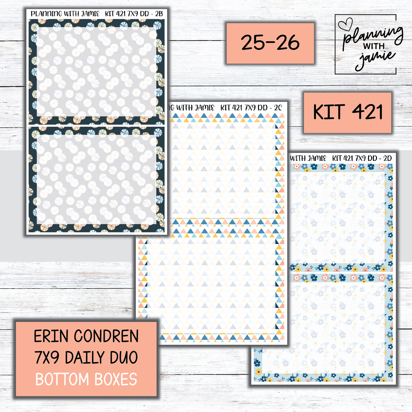 Kit 421 Erin Condren Daily Duo Sticker Kit