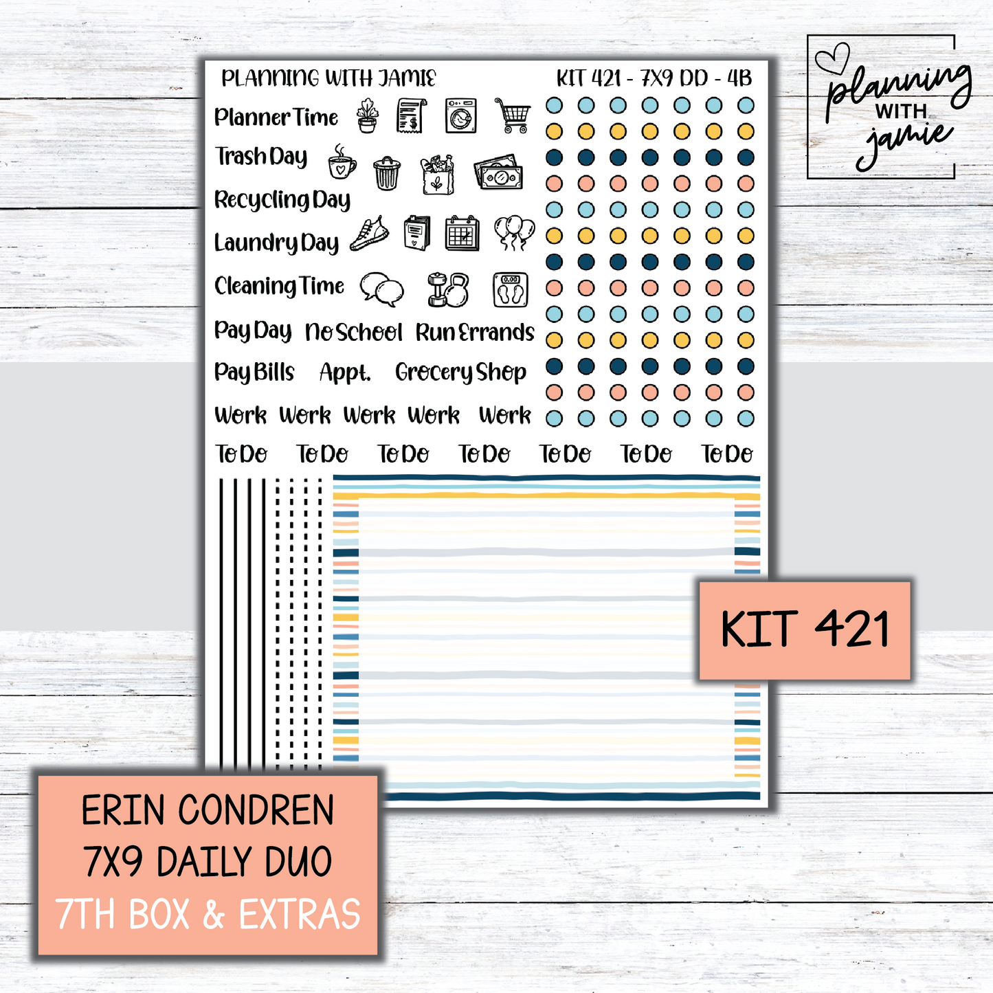 Kit 421 Erin Condren Daily Duo Sticker Kit