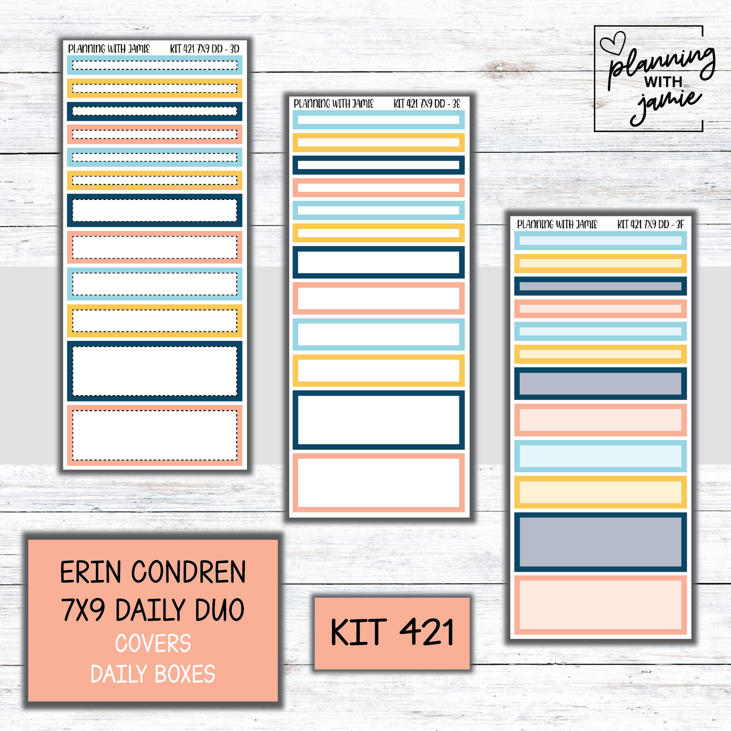 Kit 421 Erin Condren Daily Duo Sticker Kit