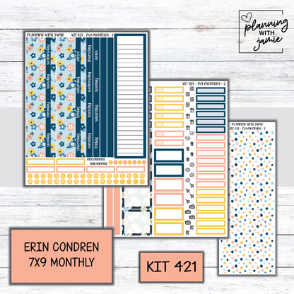 KIT 421 Erin Condren 7X9 OR A5 Monthly Kit