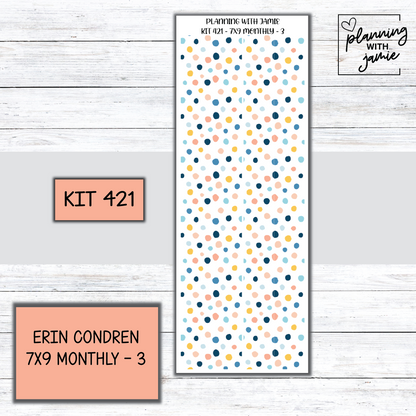 KIT 421 Erin Condren 7X9 OR A5 Monthly Kit