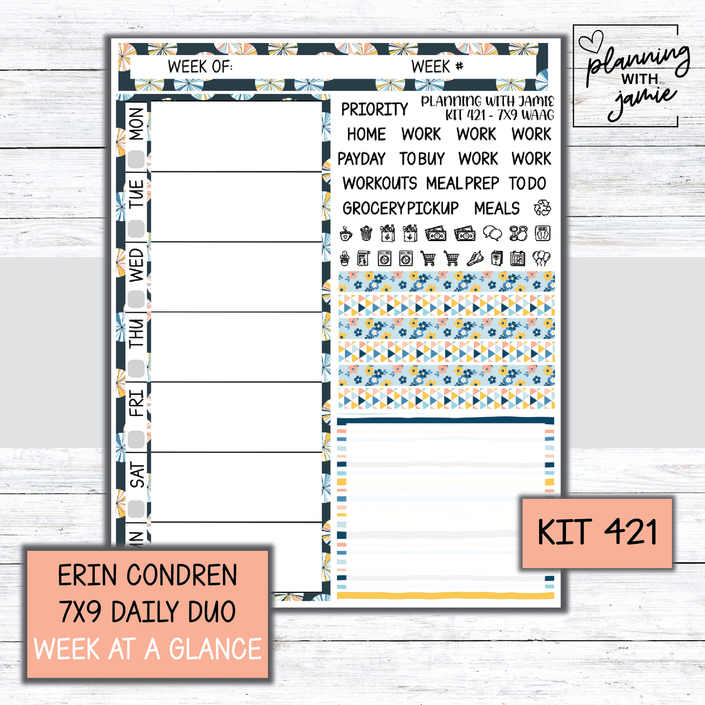 Kit 421 Week At A Glance Sticker