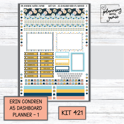 Kit 421 Erin Condren Dashboard Planner Sticker Kit