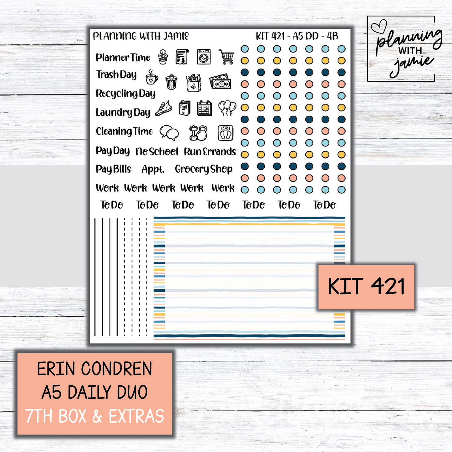 Kit 421 Erin Condren Daily Duo Sticker Kit