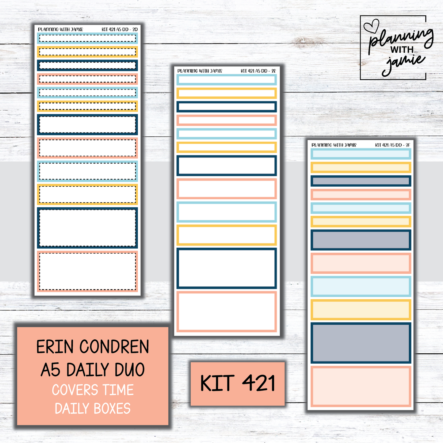 Kit 421 Erin Condren Daily Duo Sticker Kit