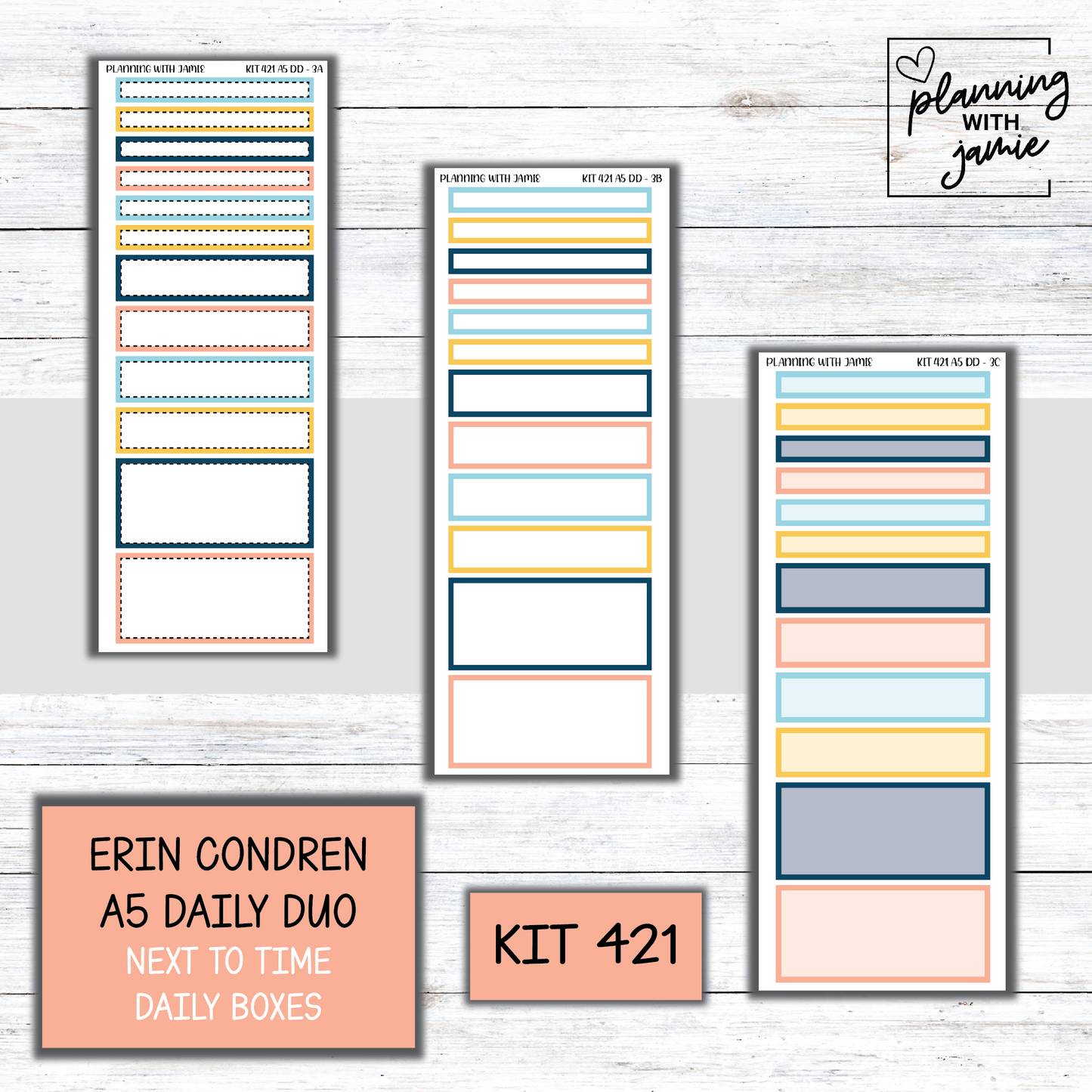 Kit 421 Erin Condren Daily Duo Sticker Kit
