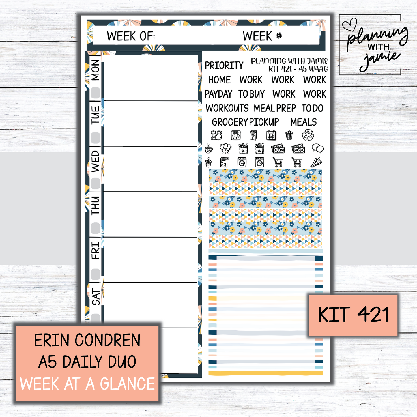 Kit 421 Week At A Glance Sticker