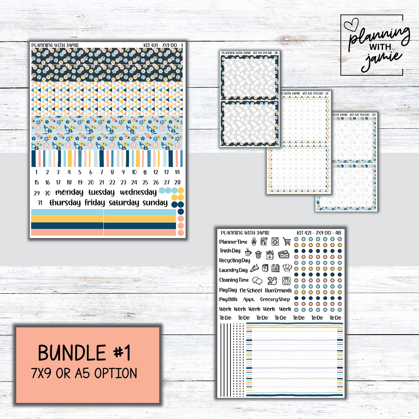 Kit 421 Erin Condren Daily Duo Sticker Kit