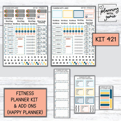 Kit 421 Weekly Fitness Sticker Kit