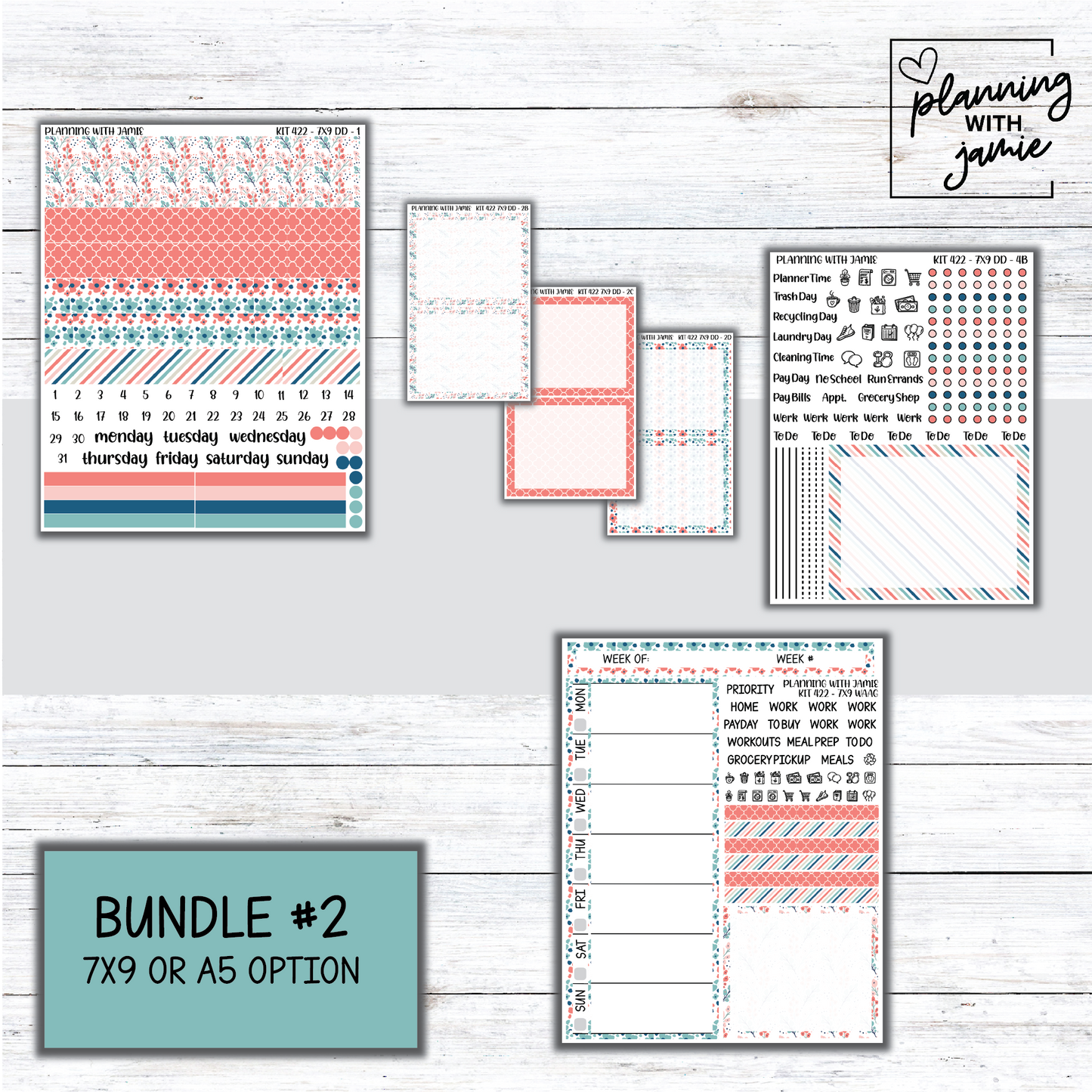Kit 422 Erin Condren Daily Duo Sticker Kit