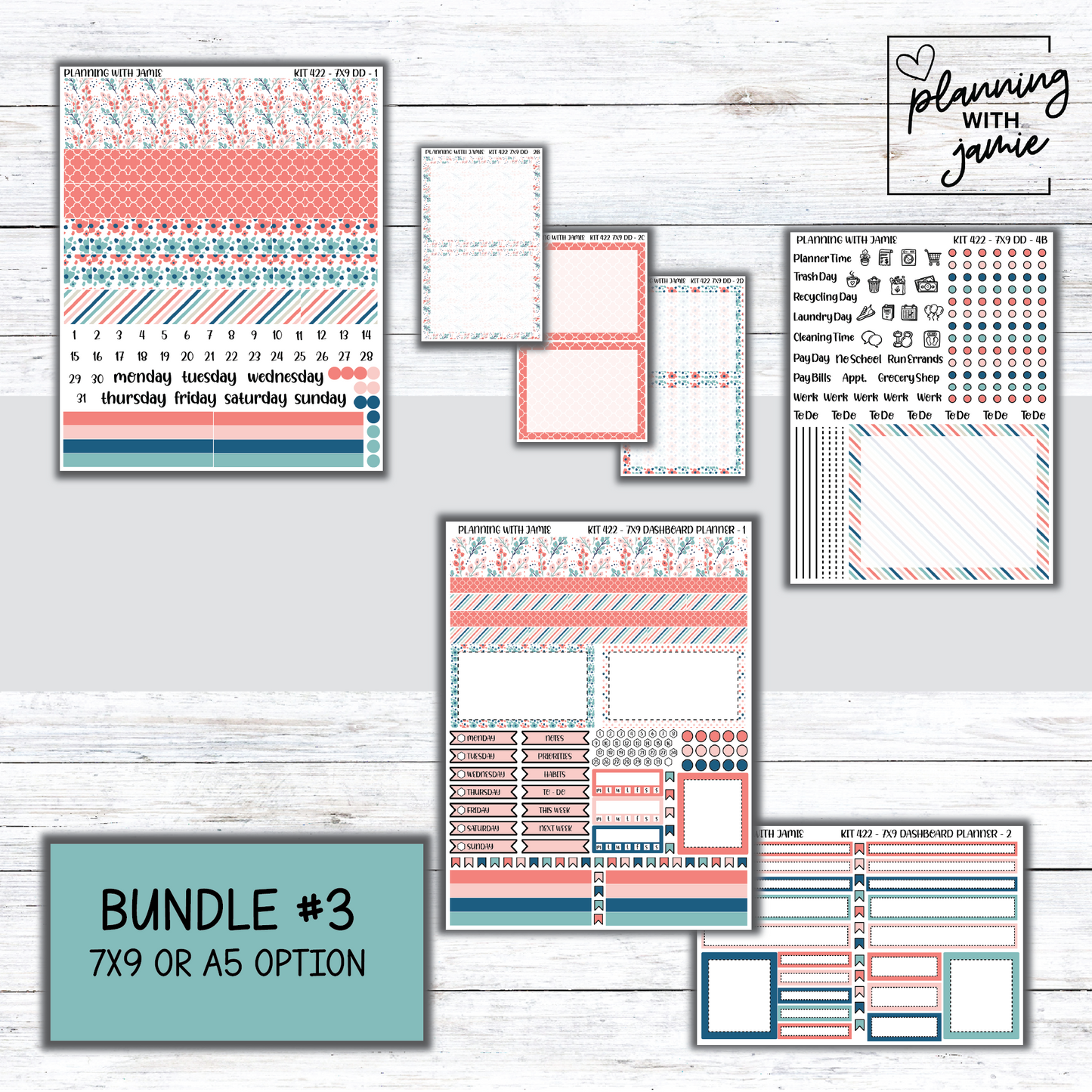 Kit 422 Erin Condren Daily Duo Sticker Kit
