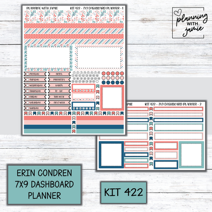 Kit 422 Erin Condren Dashboard Planner Sticker Kit