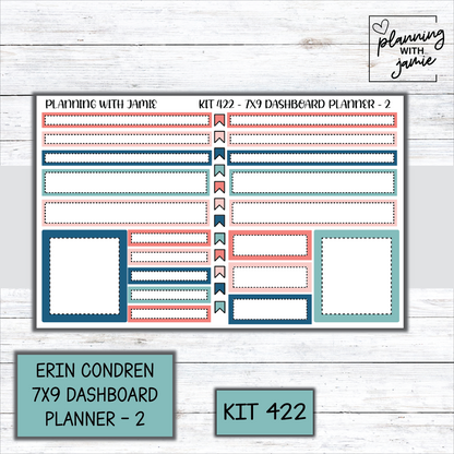 Kit 422 Erin Condren Dashboard Planner Sticker Kit