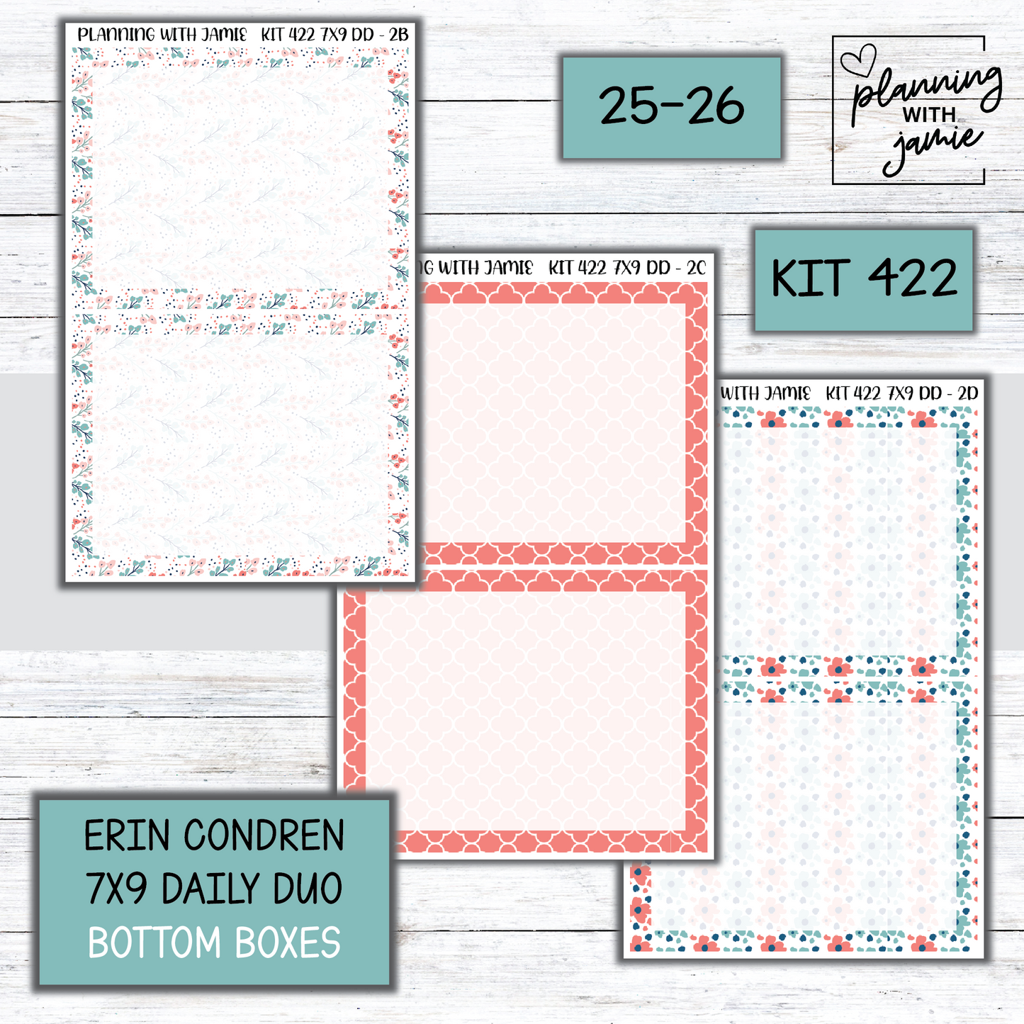Kit 422 Erin Condren Daily Duo Sticker Kit