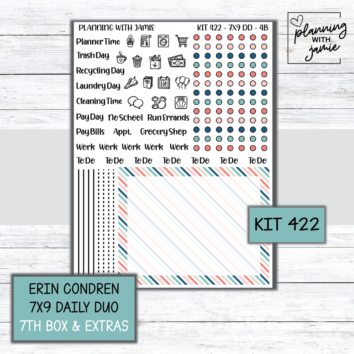 Kit 422 Erin Condren Daily Duo Sticker Kit