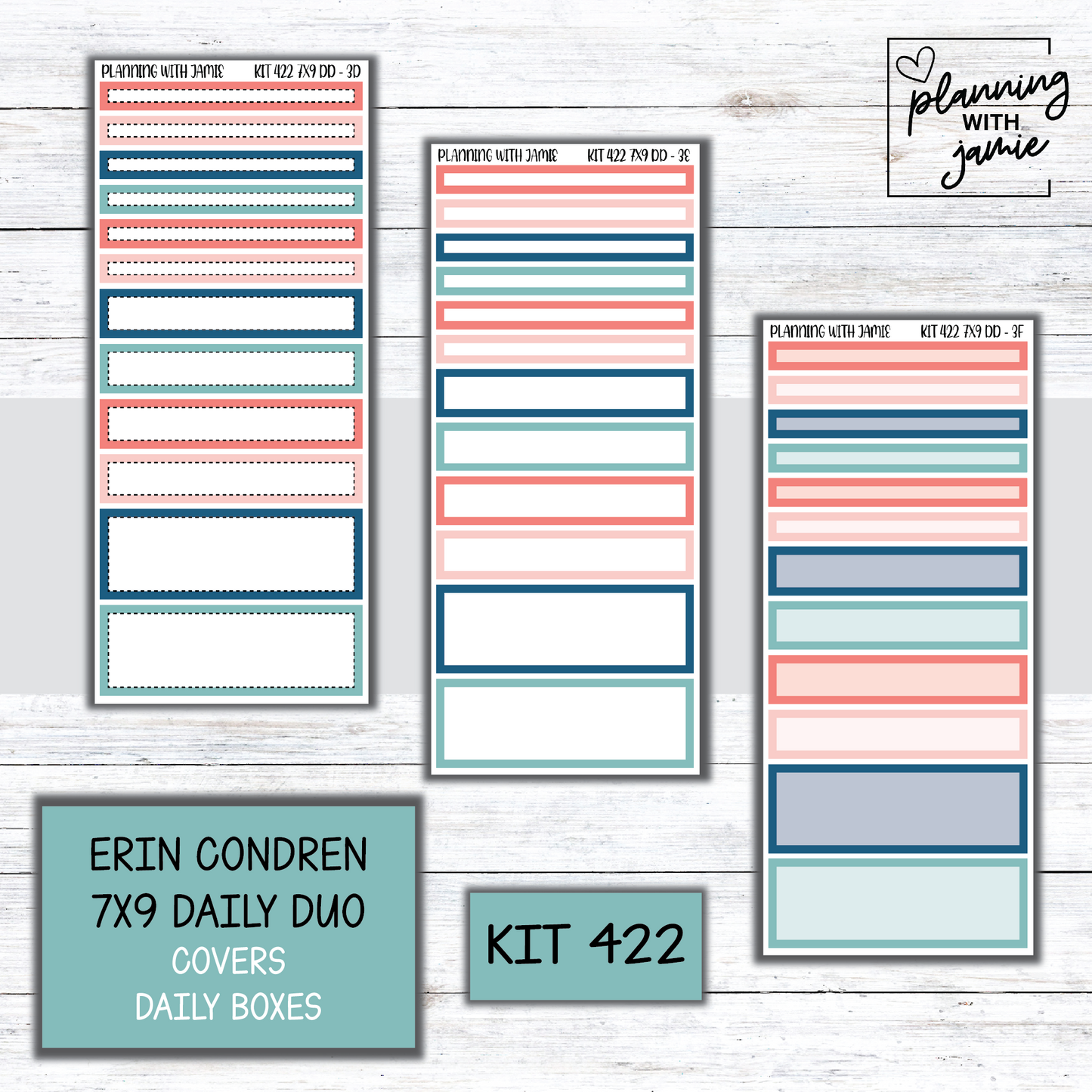 Kit 422 Erin Condren Daily Duo Sticker Kit
