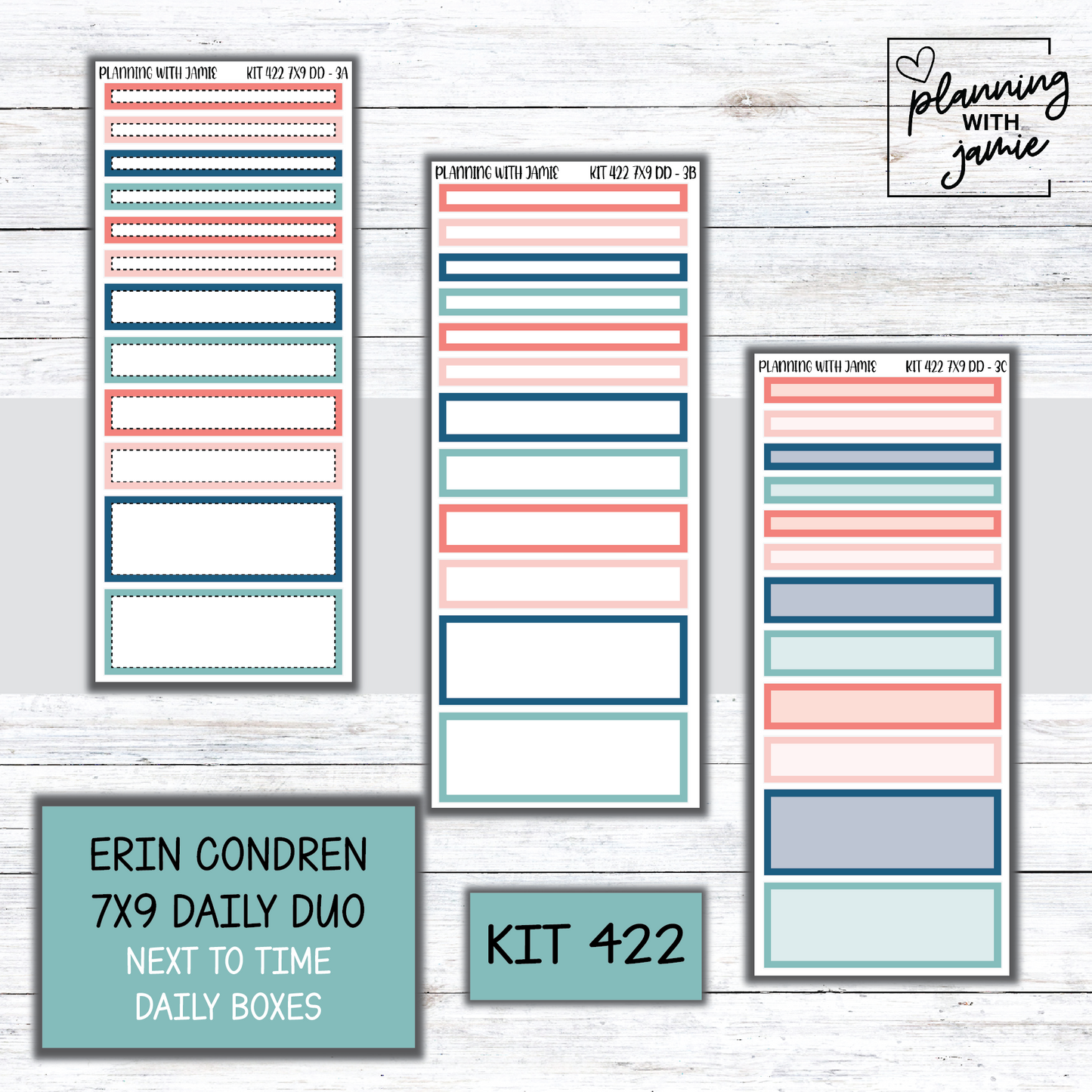 Kit 422 Erin Condren Daily Duo Sticker Kit