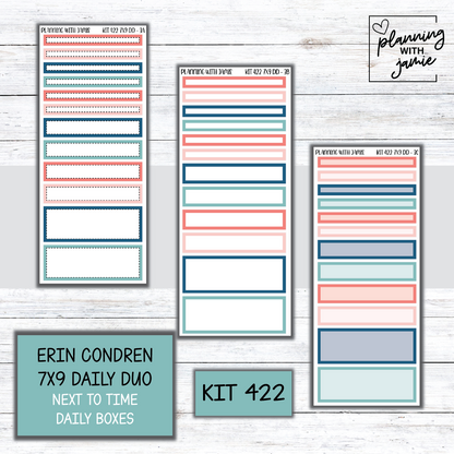 Kit 422 Erin Condren Daily Duo Sticker Kit