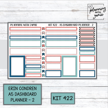 Kit 422 Erin Condren Dashboard Planner Sticker Kit