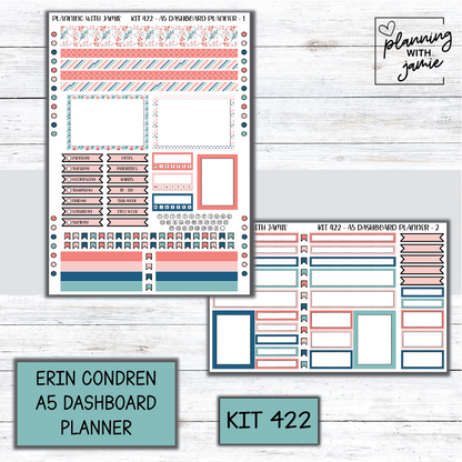 Kit 422 Erin Condren Dashboard Planner Sticker Kit