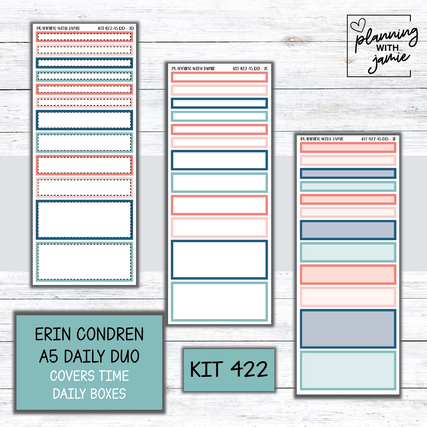 Kit 422 Erin Condren Daily Duo Sticker Kit
