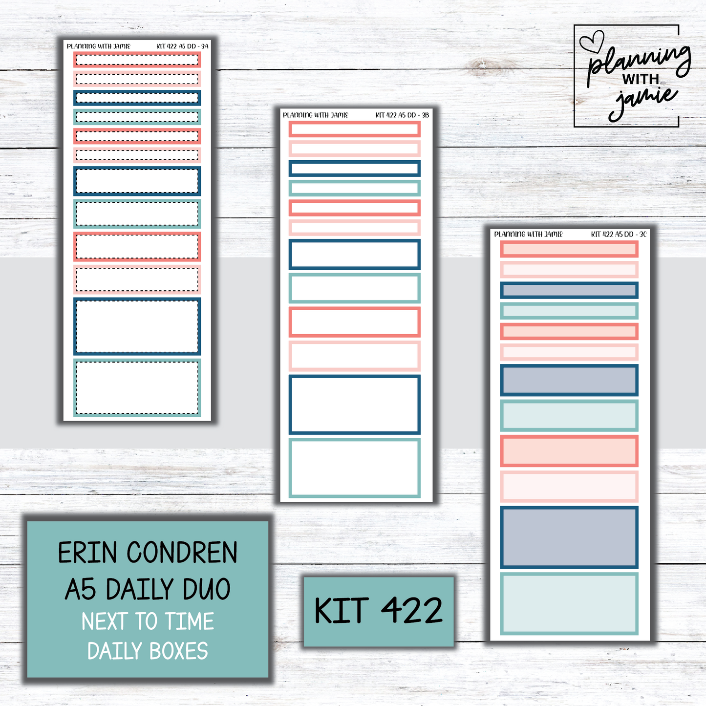 Kit 422 Erin Condren Daily Duo Sticker Kit