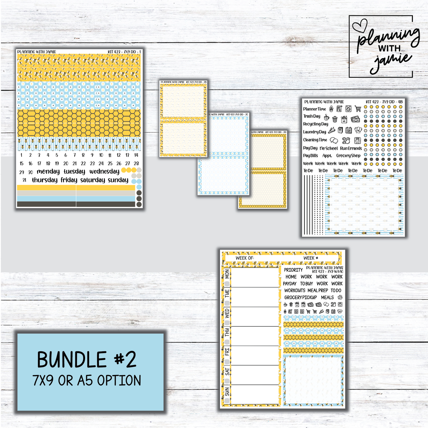 Kit 423 Erin Condren Daily Duo Sticker Kit