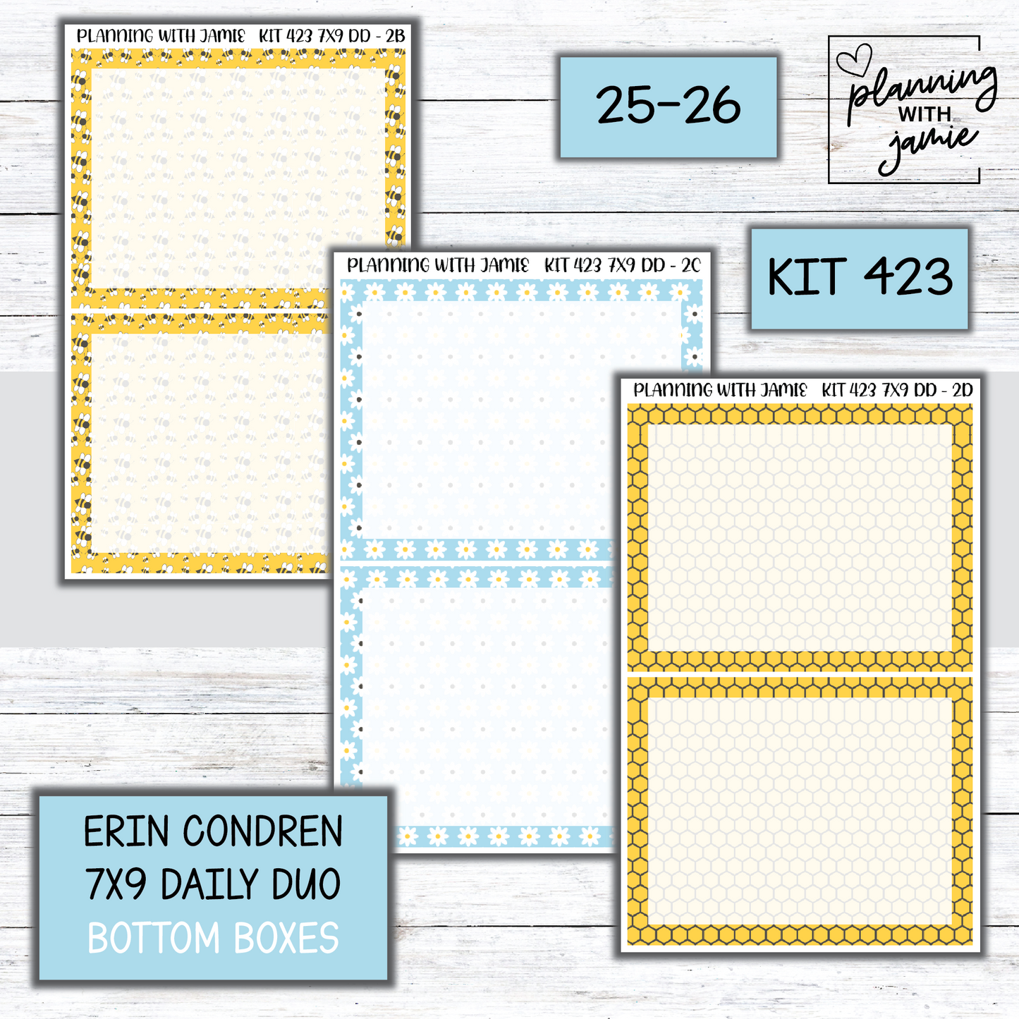 Kit 423 Erin Condren Daily Duo Sticker Kit