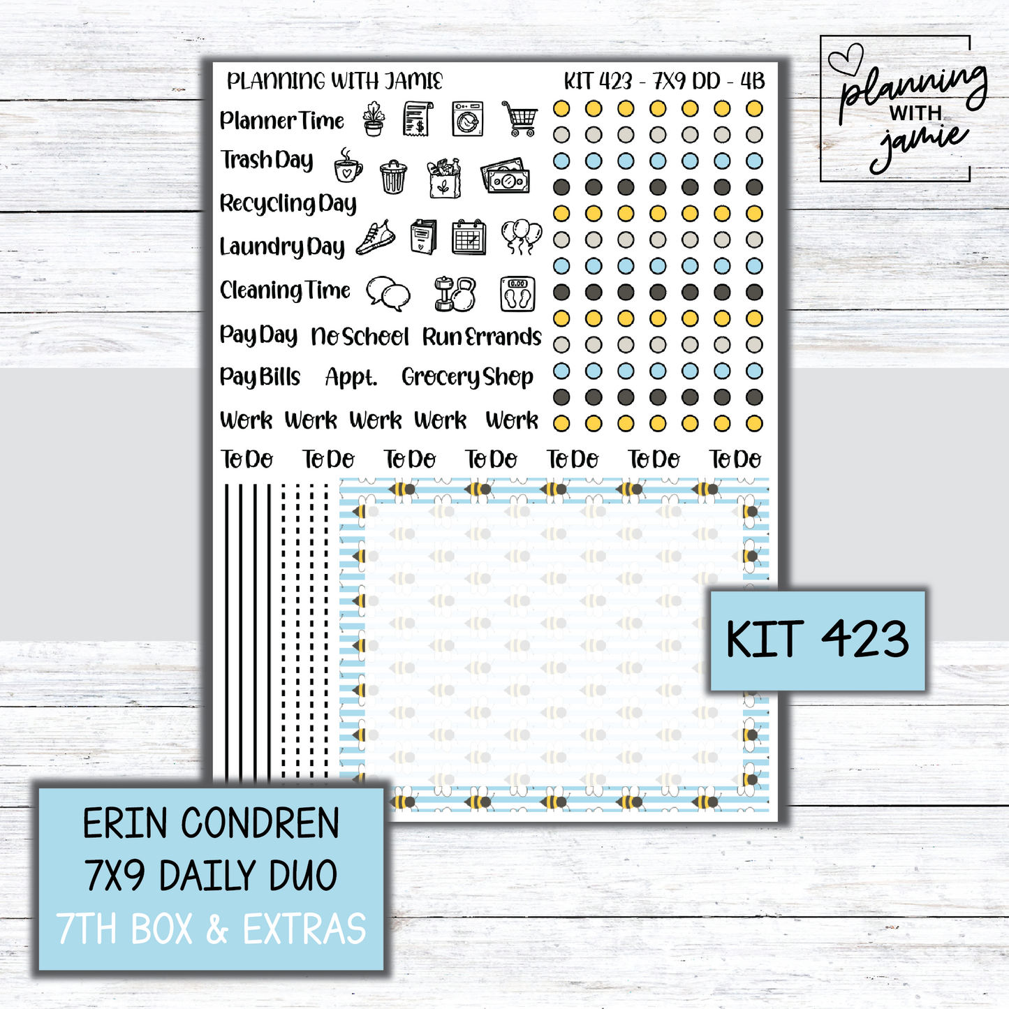 Kit 423 Erin Condren Daily Duo Sticker Kit