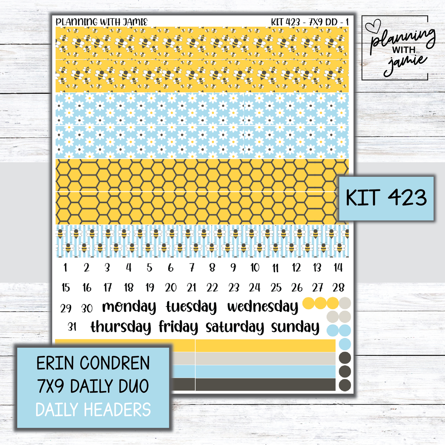 Kit 423 Erin Condren Daily Duo Sticker Kit