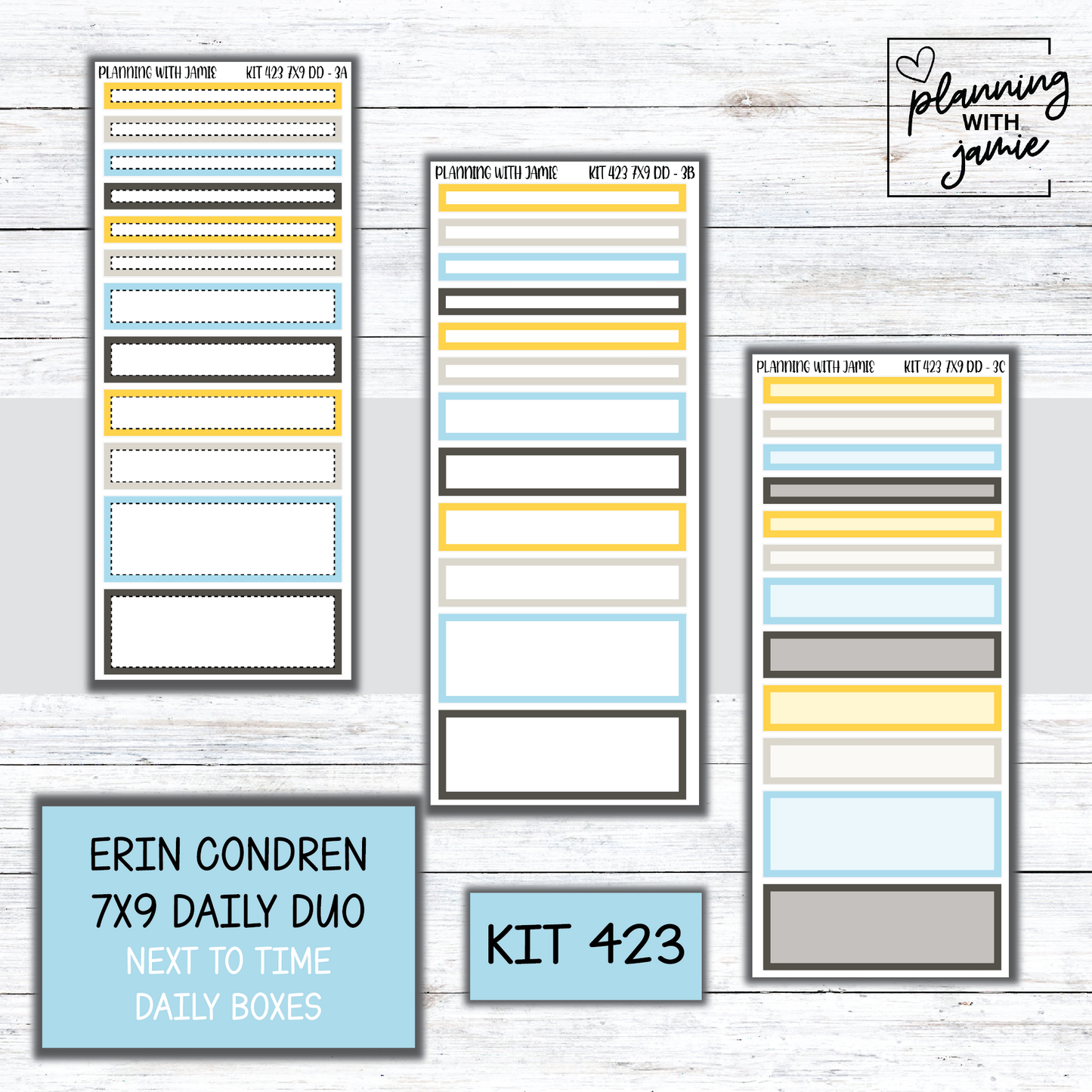 Kit 423 Erin Condren Daily Duo Sticker Kit